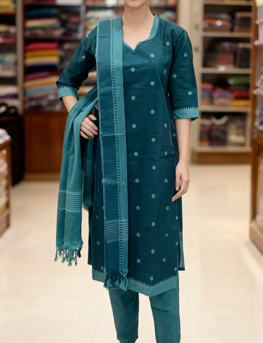 Teal 3-Piece Kurta Set
