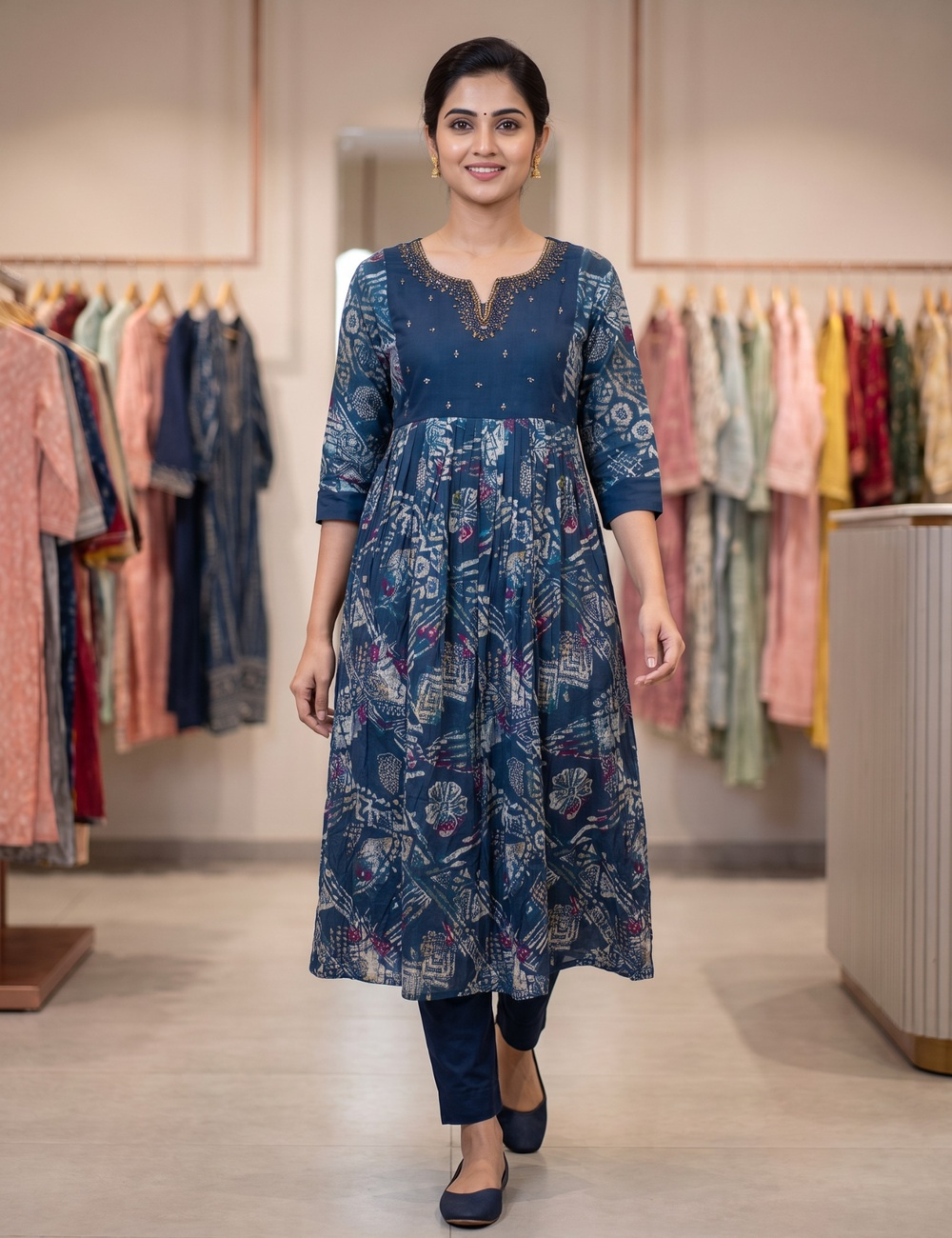 Indigo Blue Printed Co-ord Set