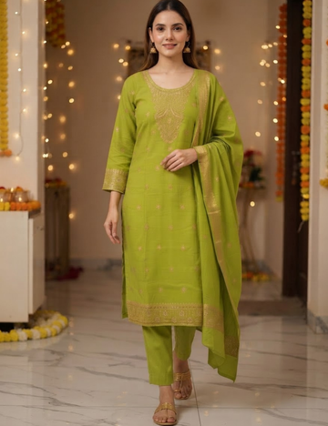 Women’s Pastel Purple Embroidered Pleated Kurti