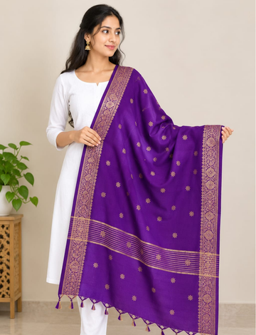 Zari Woven Silk Shawl