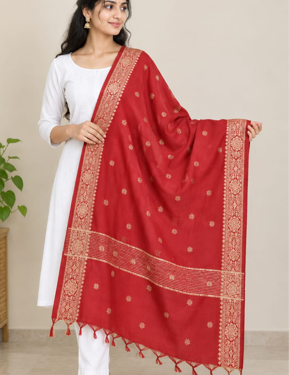 Zari Woven Silk Shawl