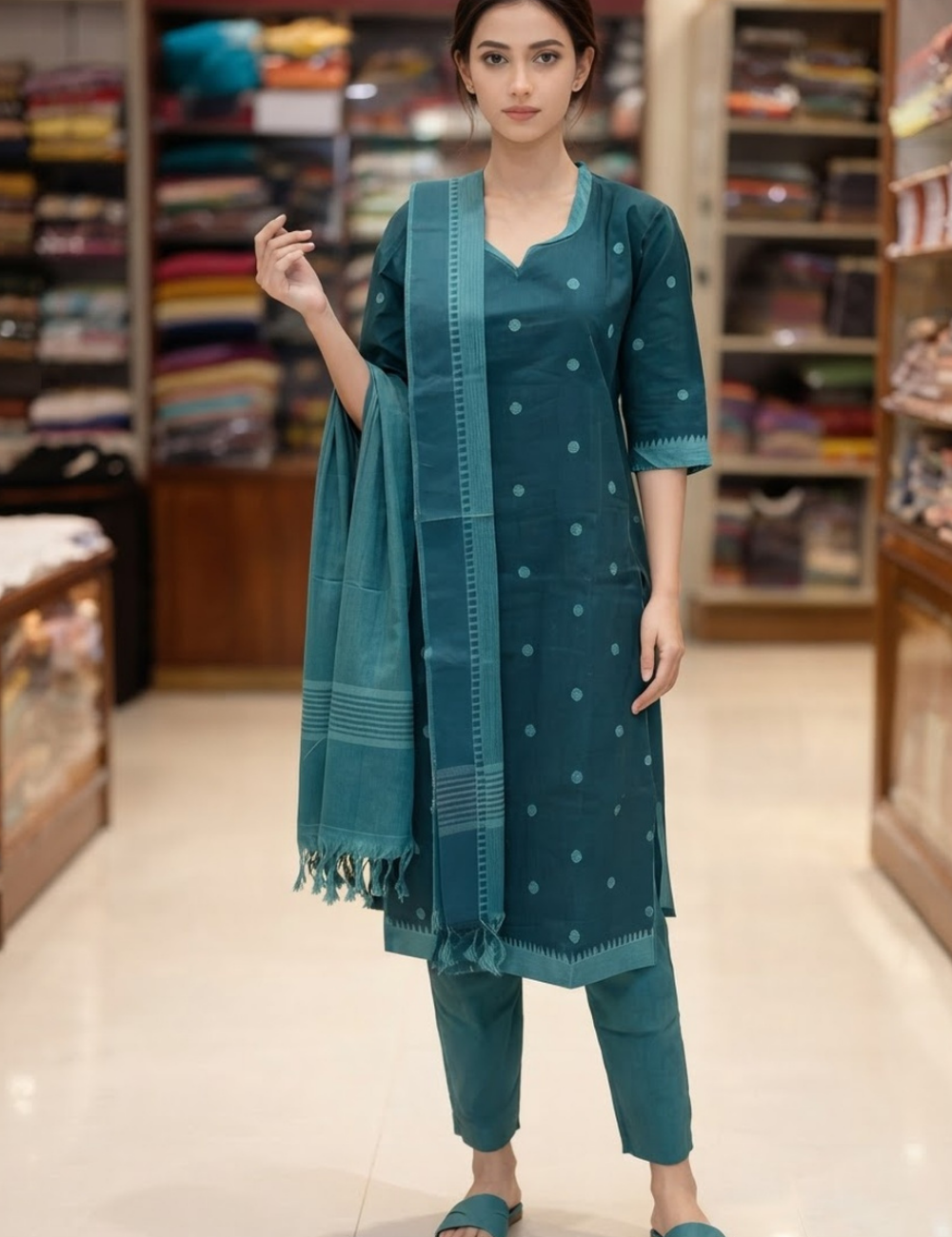 Teal 3-Piece Kurta Set