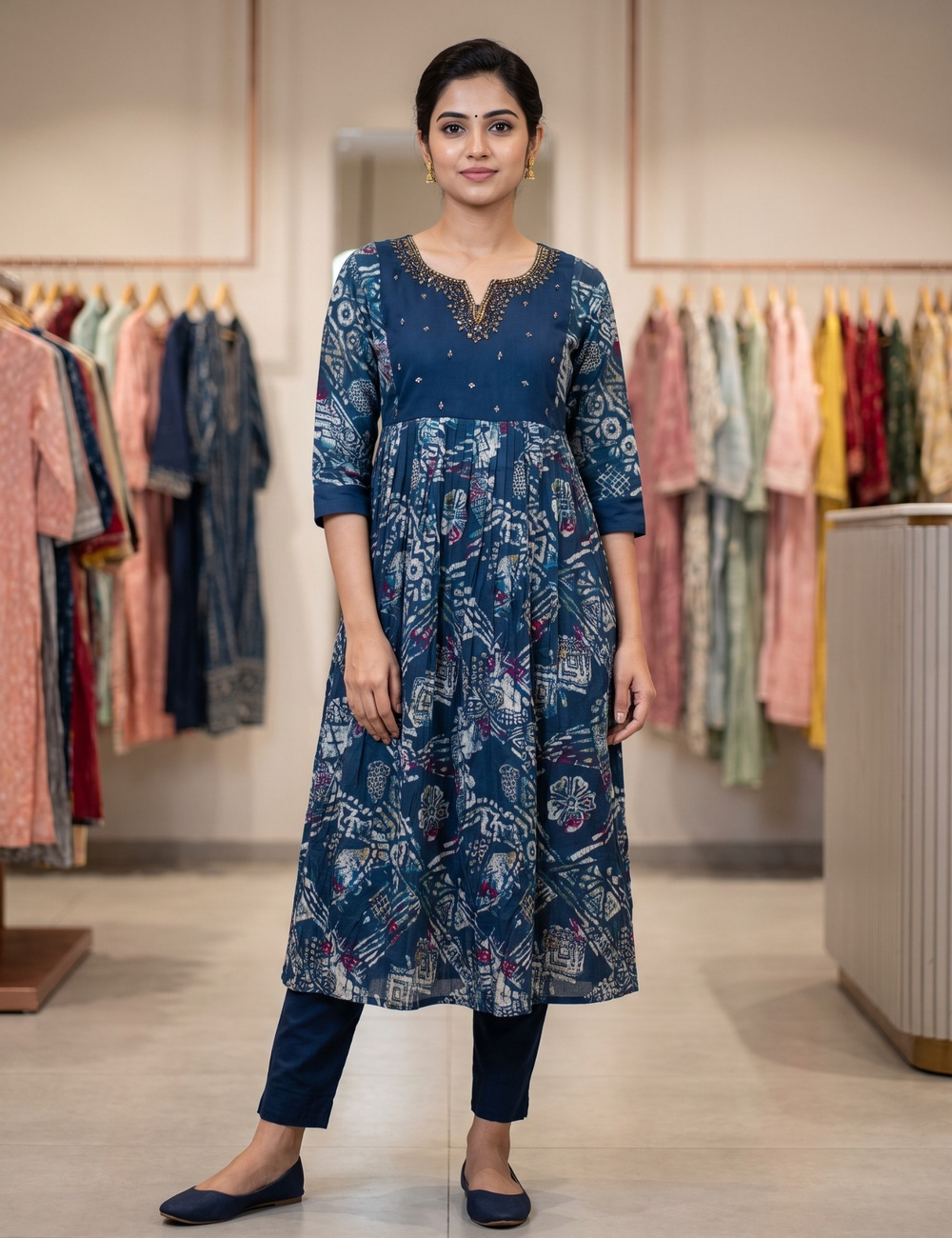Indigo Blue Printed Co-ord Set